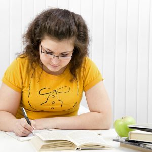 The girl the student on employment writes to writing-books