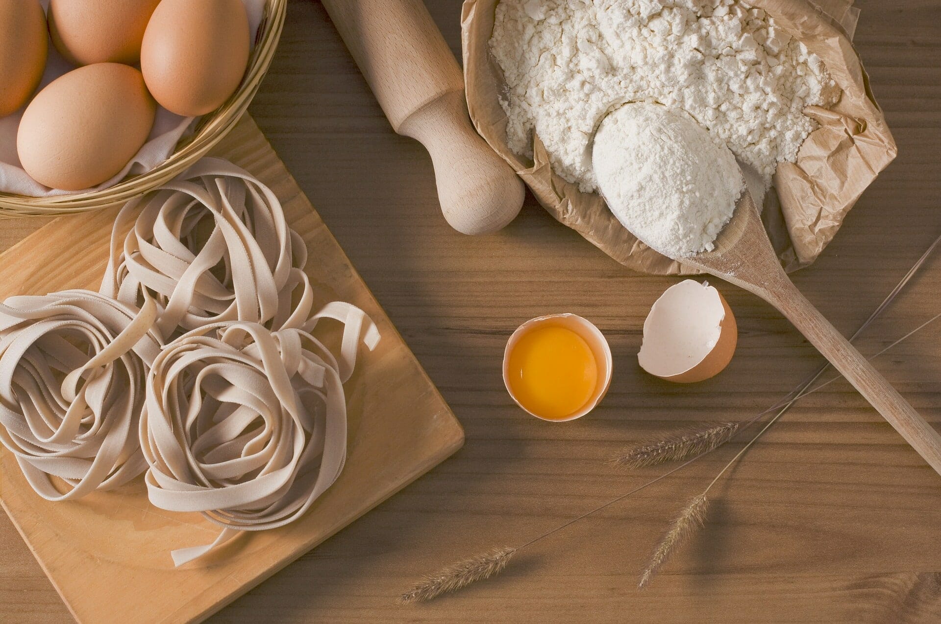 Ingredients on a table for a recipe