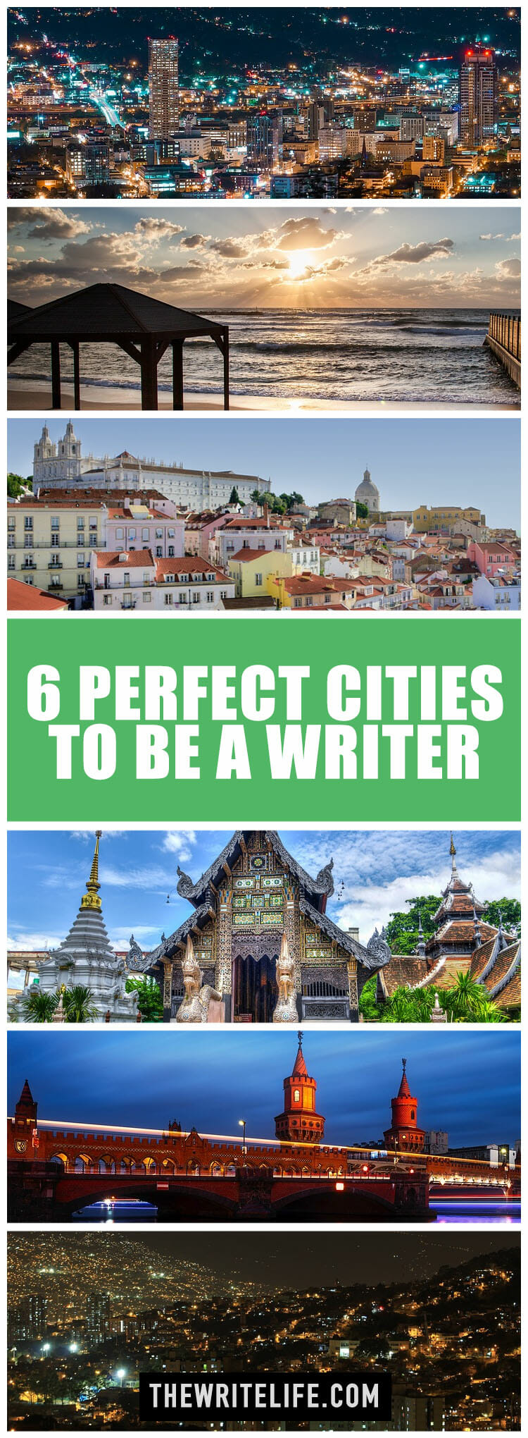 cities to be a writer