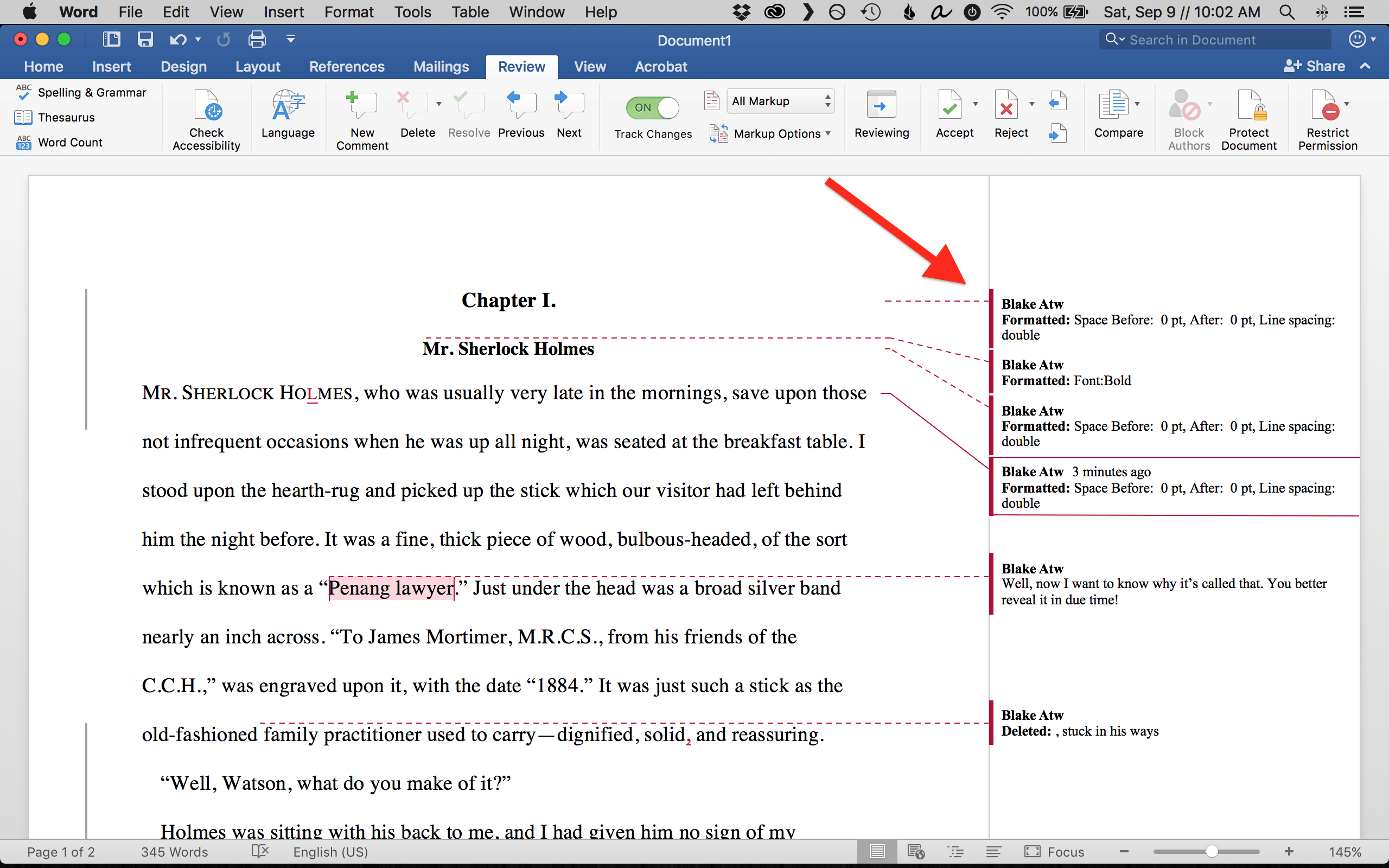 microsoft word track changes tutorial