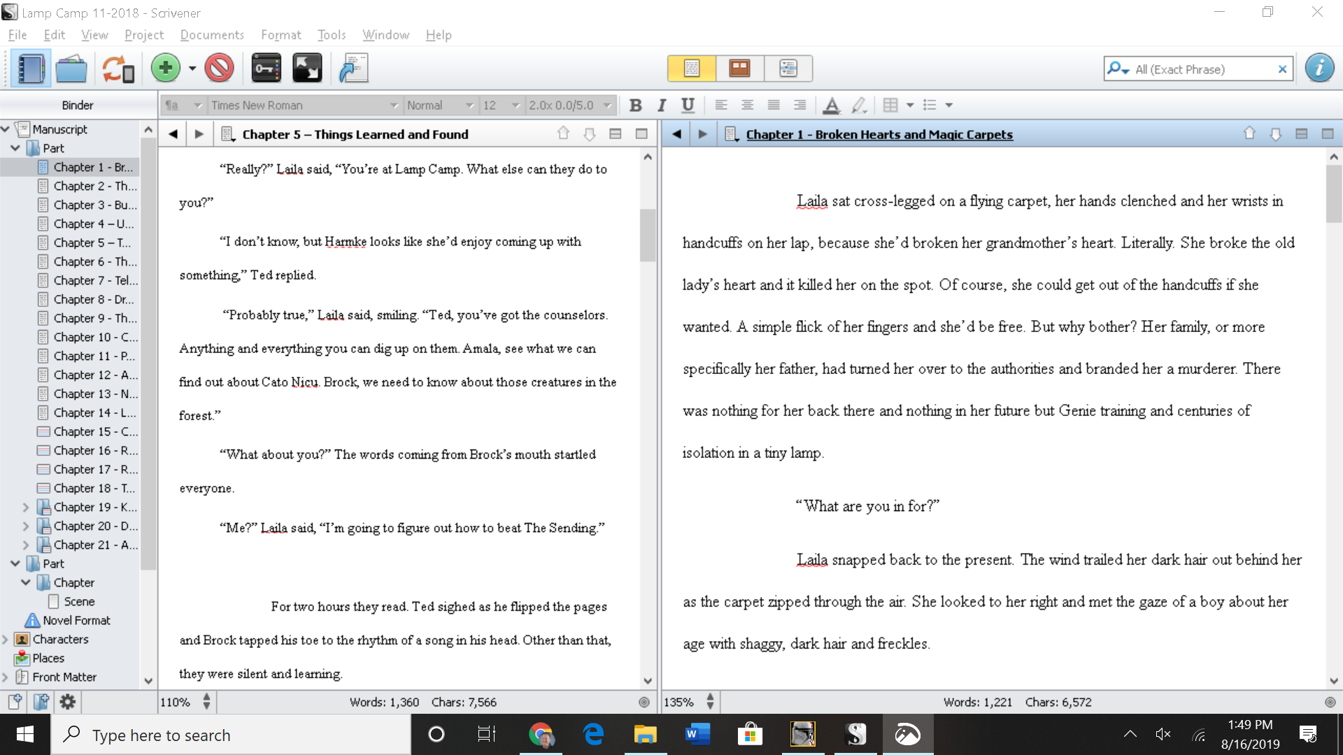 scrivener writing software