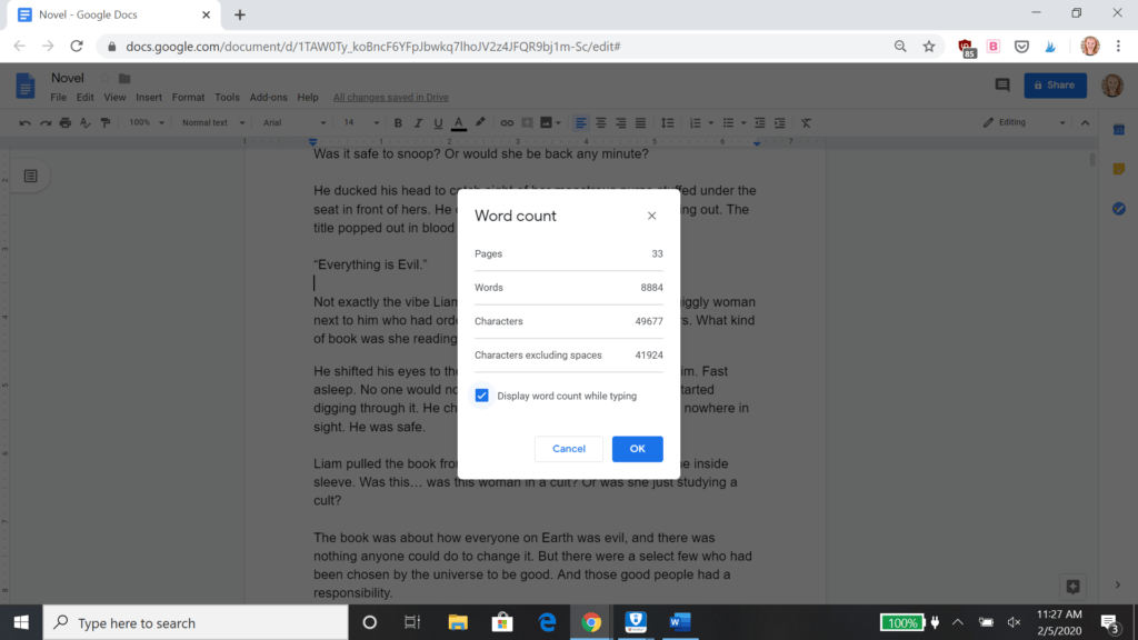 How to See Word Count in Google Docs As You’re Writing