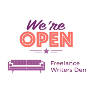 freelance writers den open