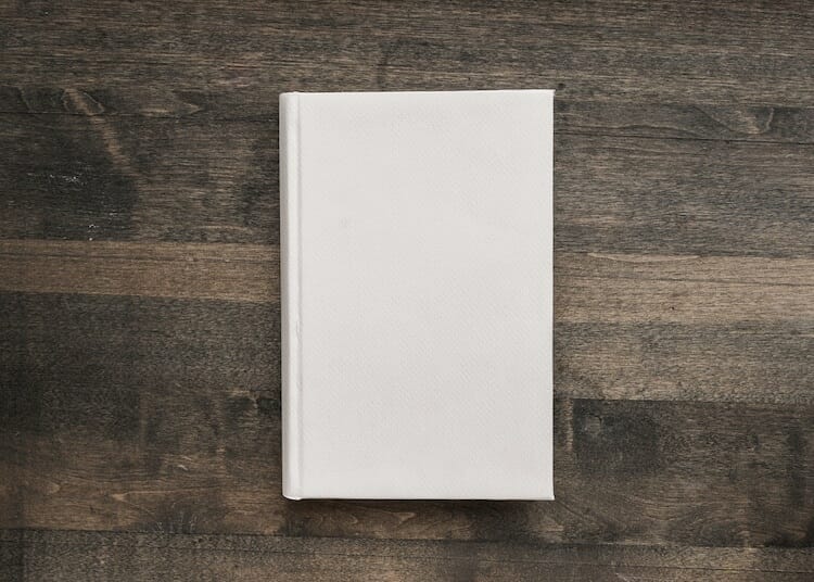 plain white book cover